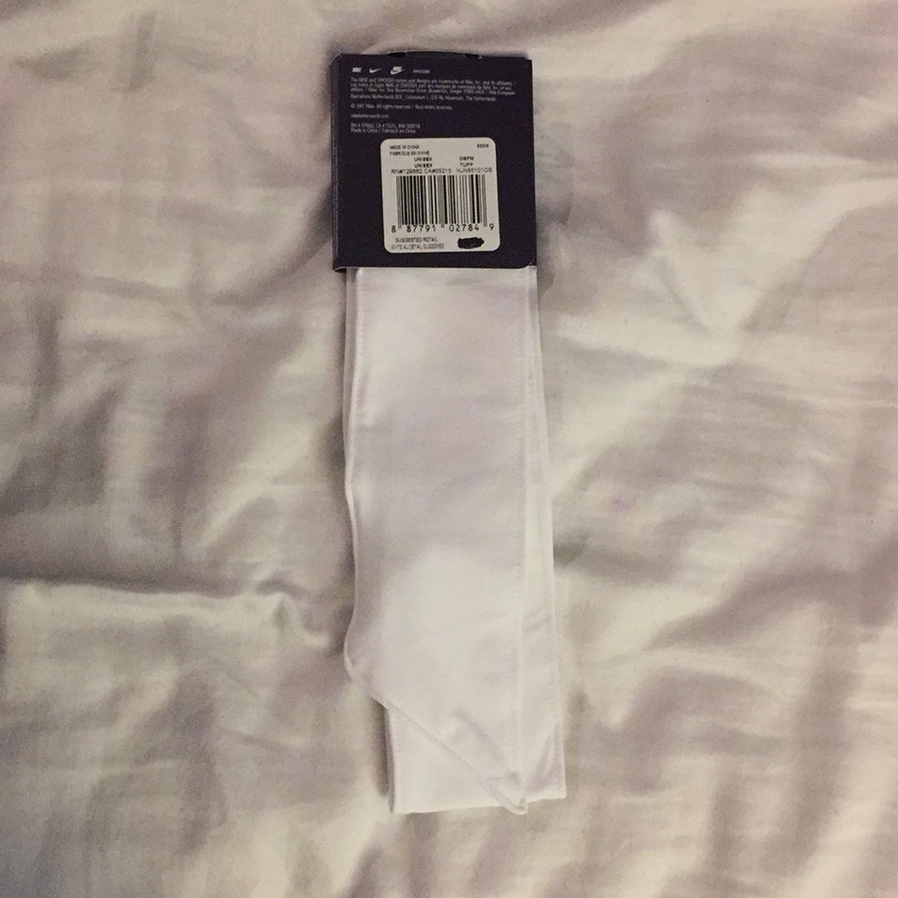 White Nike Tie Headband